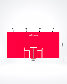 15m2 booth – 500x250cm cloth