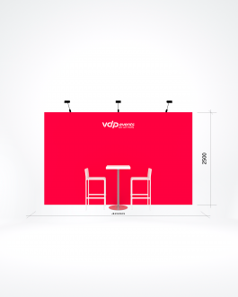12/12,5m2 booth – 400x250cm cloth