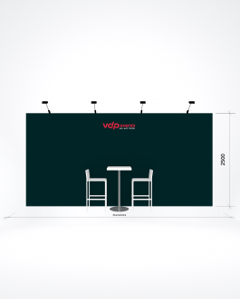 15m2 booth – 500x250cm wall print