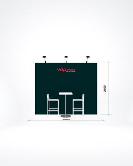 9m2 booth – 300x250cm wall print