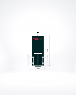 6m2 booth – 100x250cm wall print