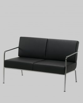 Bank BILLY 2 Zwart / Chroom