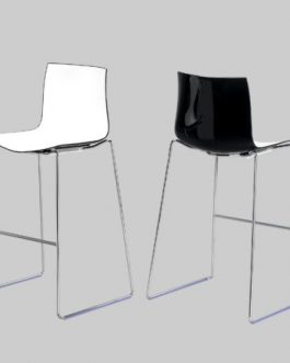 BAR STOOL CATIFA WHITE-BLACK