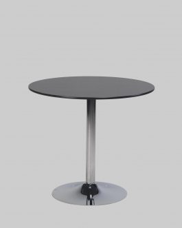 ZITTAFEL TROMPET Ø80 trespa Zwart / Chroom