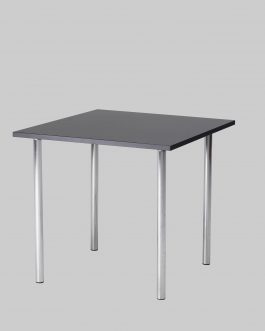 Zittafel TWISTER 80×80 Zwart / Chroom