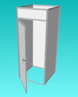 Afsluitbare systeemberging 100x100x250cm (bxdxh)