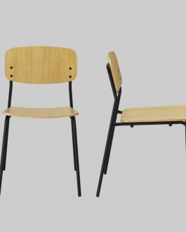 Stoel SANTIAGO Eiken / Zwart