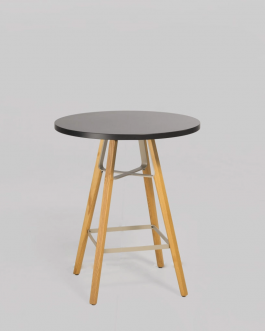 Zittafel LIU Ø65 Zwart / Eiken