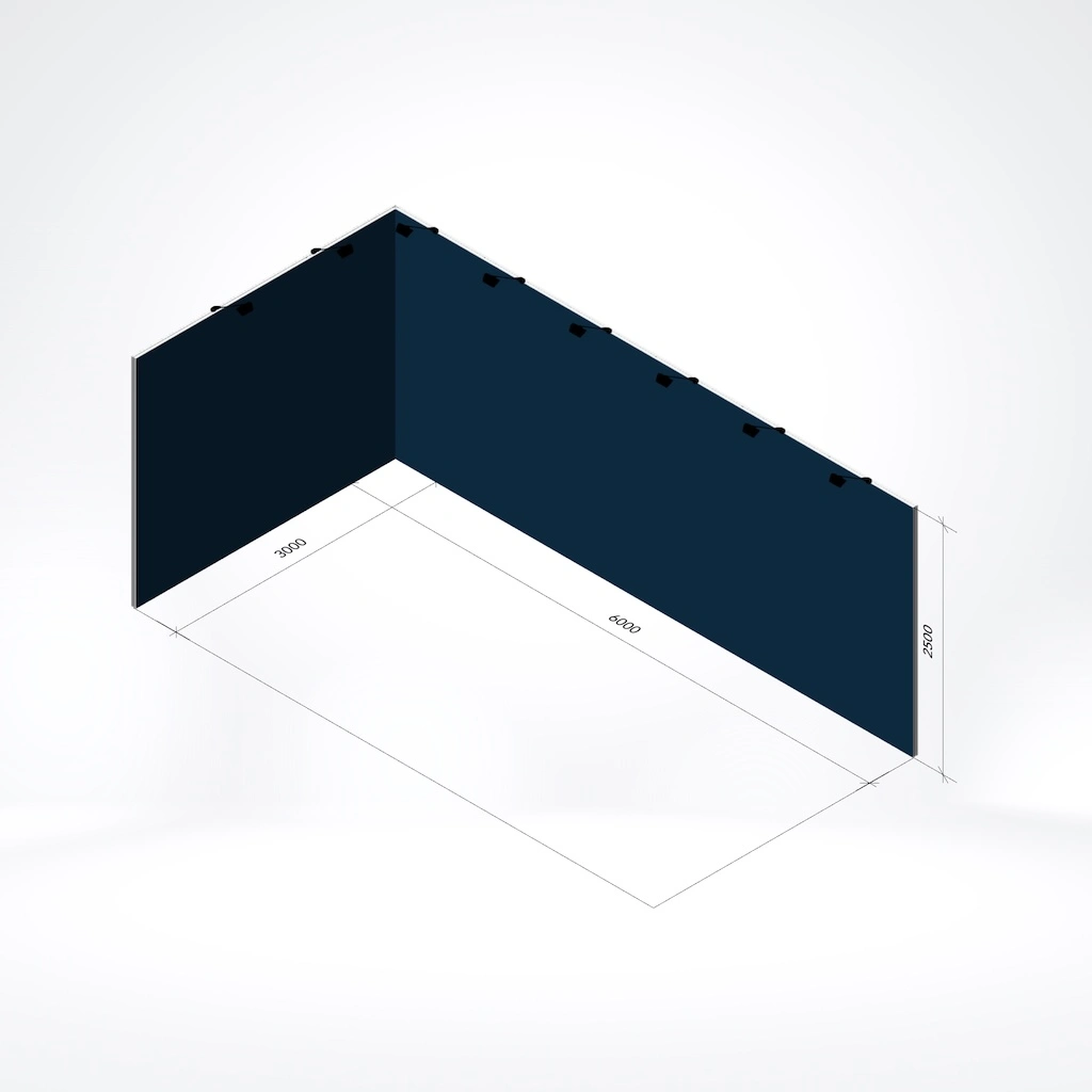 9m achterwand 2delig VDP Events