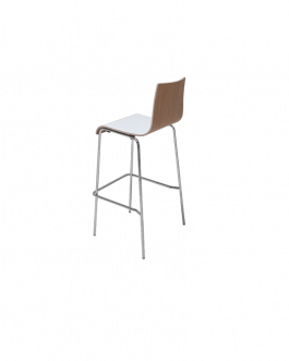 Elm dining stool elm/white