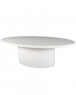 Ovalen tafel XL, wit 76x150x305 cm