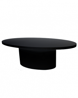 Ovalen tafel, zwart 240 cm