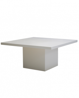 Dinertafel vierkant, wit 162 cm