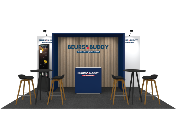 5x3 meter huur beursstand met digital signage