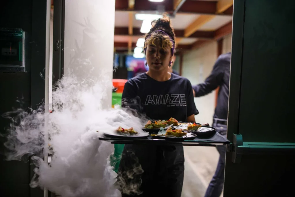AMAZE Amsterdam – locatie – Walking dinner met stikstof